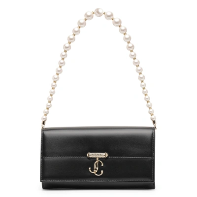 Jimmy Choo Varenne Embellished Leather Wallet Bag In Black