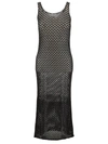 Dion Lee Metallic Mesh Gown In Black