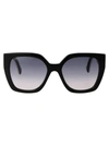 Gucci Woman Sunglass Gg0418s In 004 Black Black Grey