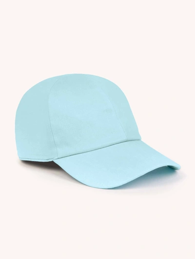 Luca Faloni Aquamarine Junior Linen Baseball Cap