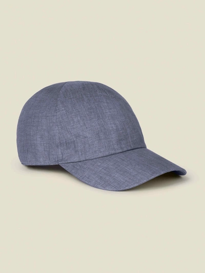 Luca Faloni Payne's Grey Linen Baseball Cap