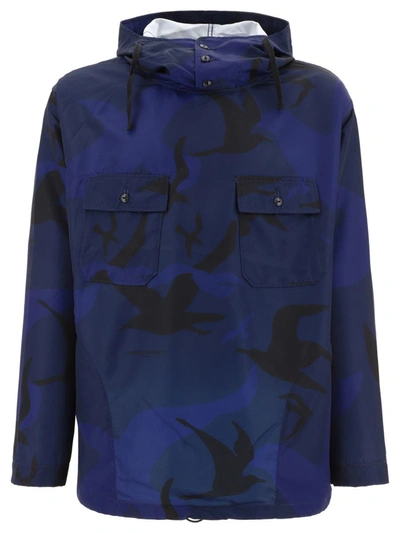 Engineered Garments "cagoule" Overshirt In Blue