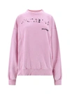 Balenciaga Logo-print Sweatshirt In Pink