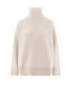 Chloé + Net Sustain Recycled-cashmere Turtleneck Sweater In Beige