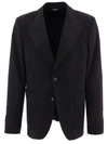 Dolce & Gabbana Pinstripe Single-breasted Blazer In Black