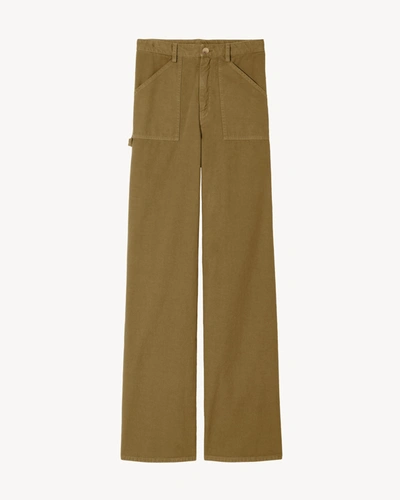 Nili Lotan Quentin Trouser In Olive Green