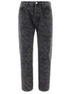 Aries Lilly Abstract-print Straight-leg Jeans In Black