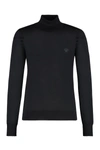 Versace Turtleneck Medusa Pullover In Black