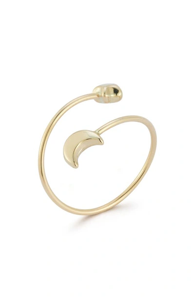 Ember Fine Jewelry 14k Gold Moon & Star Bypass Ring
