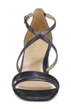 Naturalizer Tiff Block Heel Sandal In Bright Purple Leather