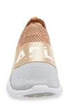 Apl Athletic Propulsion Labs Techloom Bliss Knit Running Shoe In Rose Gold / Champagne / Silver