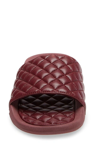Apl Athletic Propulsion Labs Lusso Quilted Slide Sandal In Burgundy