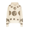 DOLCE & GABBANA REVERSE JERSEY HOODIE WITH HOOD AND COIN PRINT