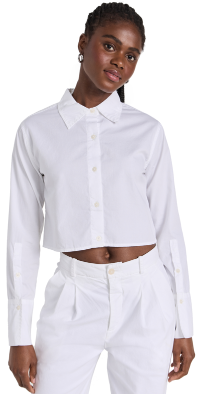 Dl1961 Lisette Shirt: Cropped White (poplin)