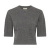 The Garment Como Logo Knit T-shirt In Grey_melange
