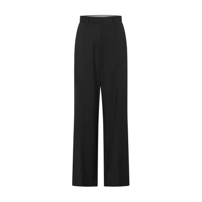 Matteau + Net Sustain Pleated Linen-blend Wide-leg Pants In Black