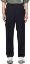 JIL SANDER NAVY TAPERED TROUSERS