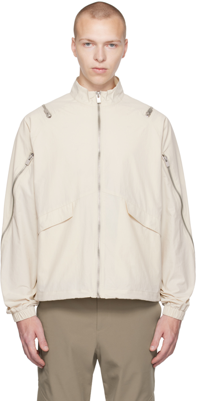 Heliot Emil Haze Windbreaker Jacket In Neutrals