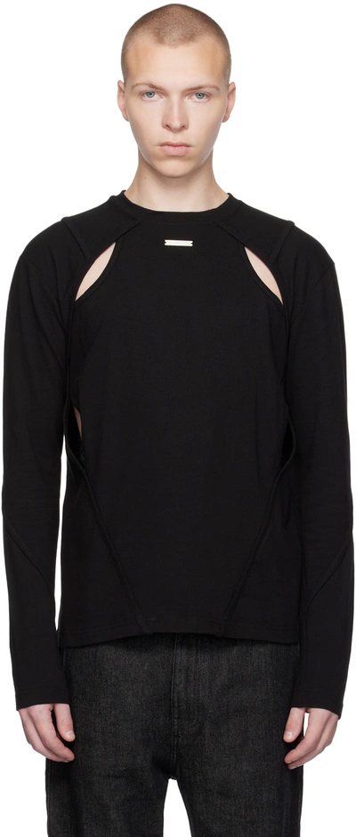 Heliot Emil Black Hyaline Long Sleeve T-shirt