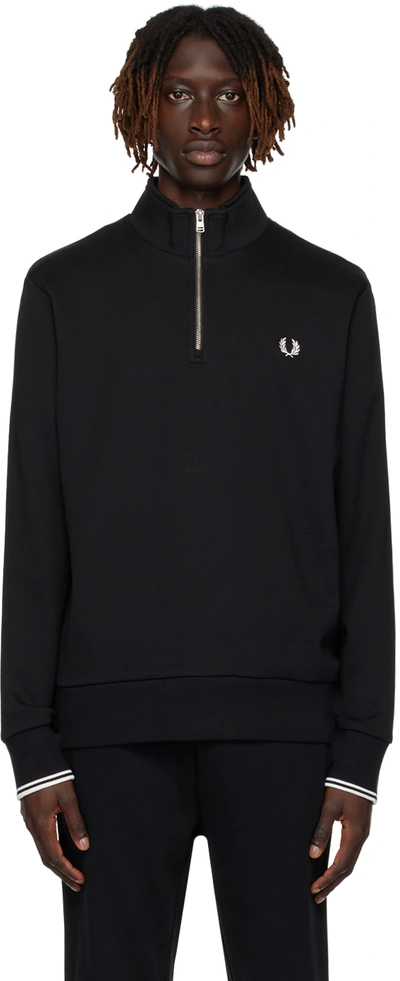 Fred Perry Black Half-zip Sweater