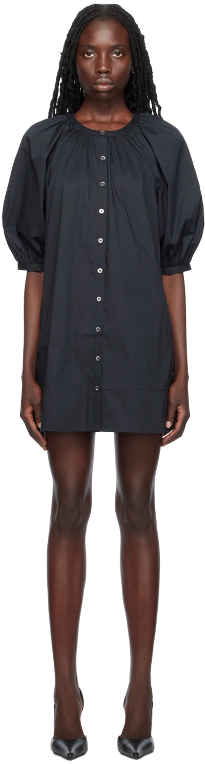 STAUD BLACK VINCENT MINIDRESS