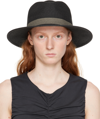 Rag & Bone City Straw Fedora In Blk
