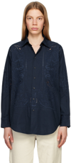 RAG & BONE NAVY VIVIAN SHIRT