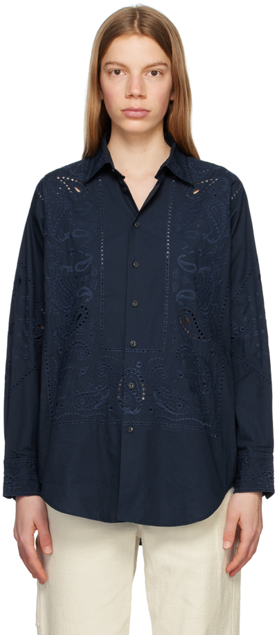 RAG & BONE NAVY VIVIAN SHIRT