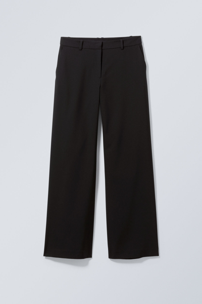 Weekday Riley Wide Leg Pants In Black