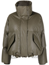 Mm6 Maison Margiela High-neck Puffer Coat In Green