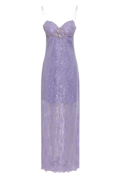 Nana Gotti Jade Sequin Lace Dress In Purple
