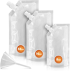 Zulay Kitchen Easy To Use Plastic Flask -  Drink Pouches For Festivals In White