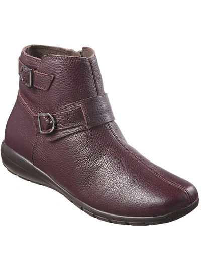 Easy Spirit Aurelia  Womens Leather Dressy Ankle Boots In Purple