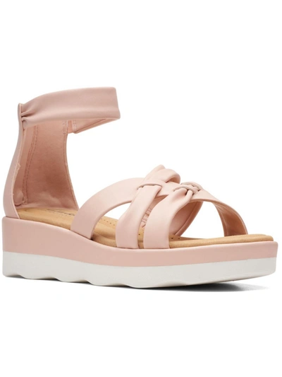 Clarks Clara Rae  Womens Strappy Cushioned Footbed Ankle Strap In Pink