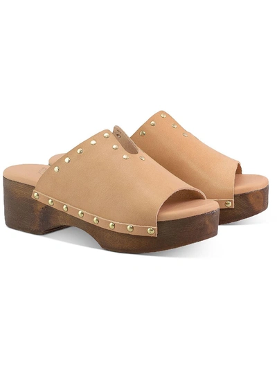 Ancient Greek Sandals Sagini Clog Womens Leather Slip On Mule Sandals In Natural