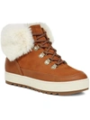 Koolaburra Tynlee  Womens Leather Faux Fur Ankle Boots In Brown