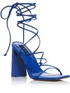 Aqua Leah  Womens Dressy Slip On Heels In Blue