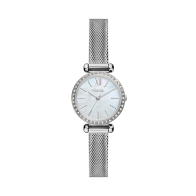Fossil Women's Tillie Mini Three-hand, Stainless Steel Watch In Silver