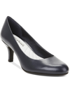 Easy Street Passion Womens Patent Round Toe Dress Pumps In Blue