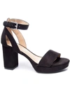 Cl By Laundry Go On Womens Ankle Strap Heels Block Heel In Black