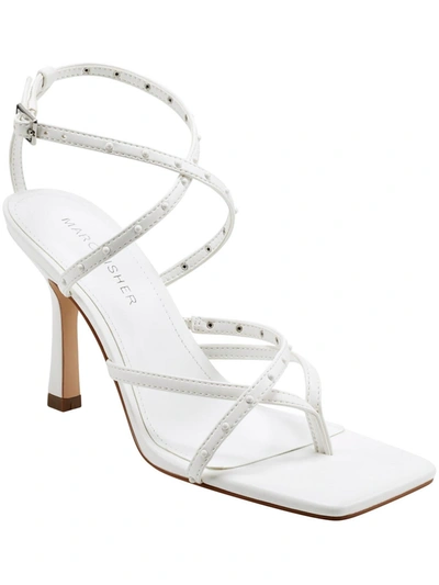 Marc Fisher Bossi Womens Open Toe Strappy Pumps In White