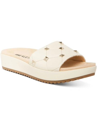 Anne Klein Valletta Womens Dressy Slip On Platform Sandals In White