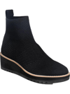 EILEEN FISHER LONDON WOMENS KNIT WEDGE ANKLE BOOTS