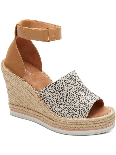 Toms Womens Ankle Strap Slingback Espadrilles In Multi