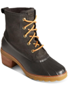 SPERRY SALTWATER WOMENS LEATHER ROUND TOE MID-CALF BOOTS