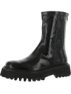 SEYCHELLES LAST CHANCE WOMENS PATENT LEATHER ROUND TOE MID-CALF BOOTS