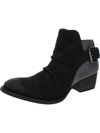 VERY VOLATILE JALEEL WOMENS LEATHER SLOUCHY ANKLE BOOTS