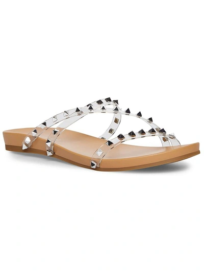 Madden Girl Candy Womens Studded Strappy Flat Sandals In Multi