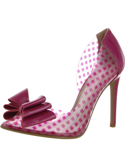Betsey Johnson Prince Womens Slip On D'orsay Heels In Pink