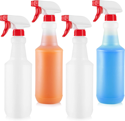 Zulay Kitchen Heavy Duty Cleaning Spray Bottles For Cleaning Solutions - 4 Pack, 16oz In White